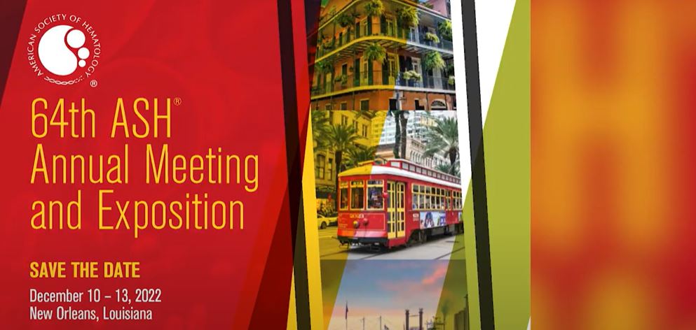 December 10-13, 2022 | Come and see us in New Orleans, LA at the 64th American Society of Hematology Annual meeting and Exposition