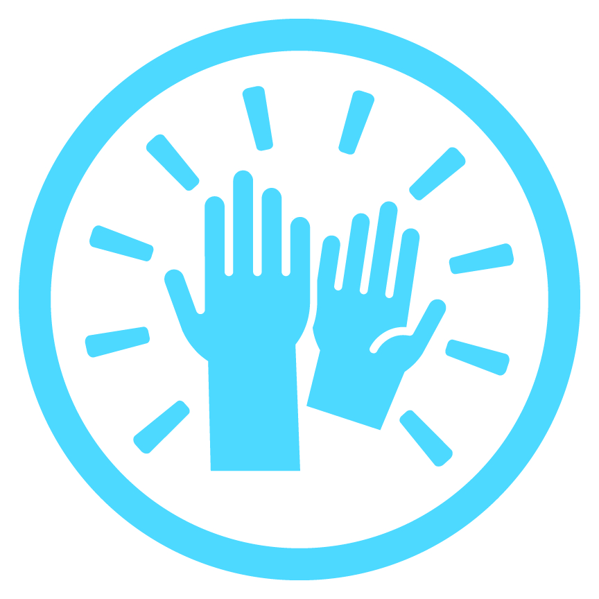 Icon of a high five